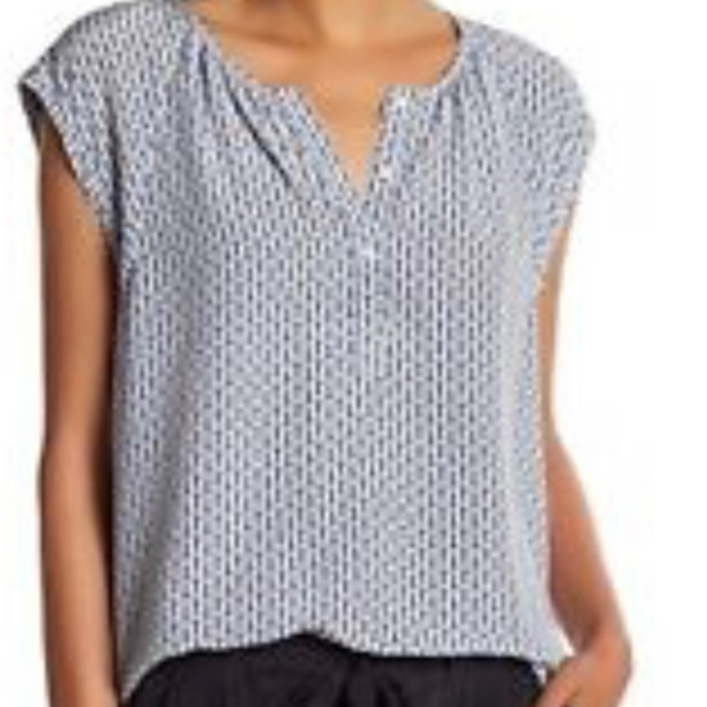 Joie Woodford Silk Top in Blue